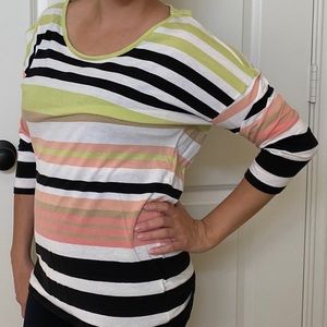 Forever21 colorblock 3/4 shirt